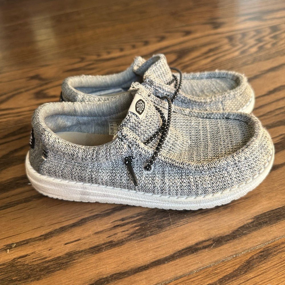Hey Dude Kids Light Gray Moccasins